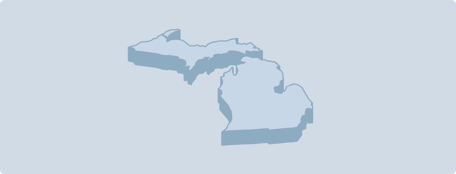 3d outline of Michigan