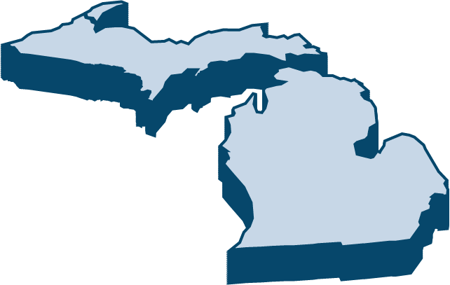 3d outline of Michigan