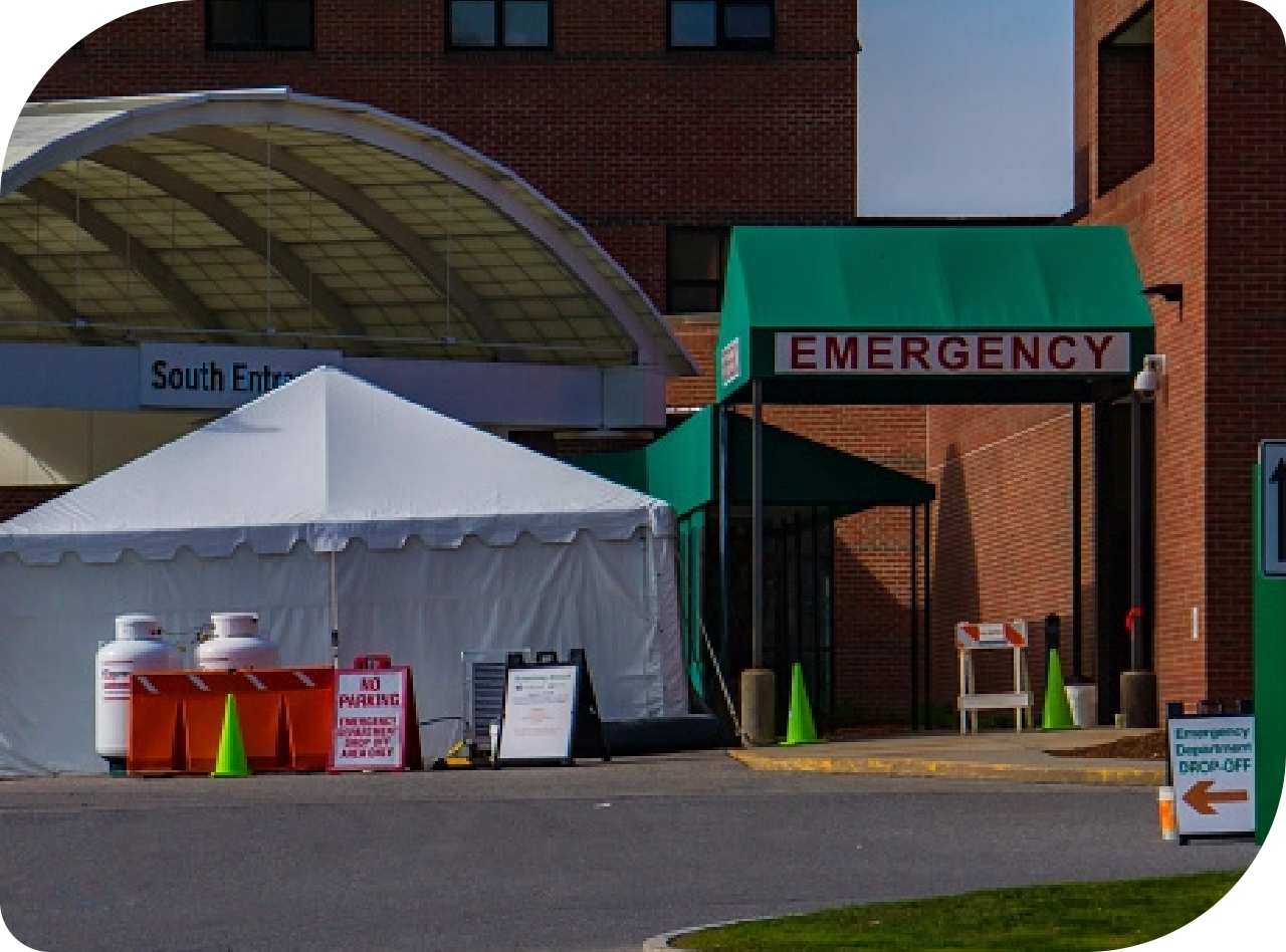 Hospital emergency entrance